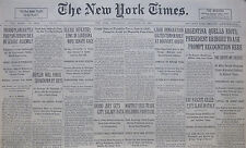 9-1930 September 10 ARGENTINA QUELLS RIOTS URIBURU. 2172 SLAVS KILLED ITALY. picture