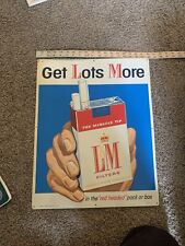 Original Tin LM Filters Cigarette Tobacco￼ Poster Sign 1950s “get Lots More” picture