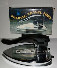 Vintage Eastern Electric Folding Travel Iron With Original Box picture