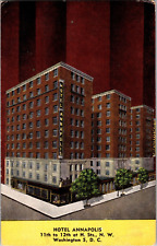 Vtg Postcard, Hotel Annapolis, 11th to 12th at H. Street, N.W. Washington D.C. picture