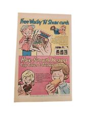 PRINT AD 1978 HOSTESS Wacky TV Show Cards Comic Size Original & Authentic  picture