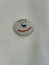 Vote Democratic Donkey Symbol Vintage Button  picture