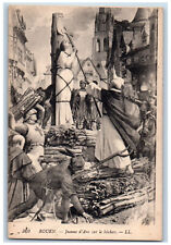 Rouen Seine-Maritime France Postcard Joan of Arc at the Pyre c1905 Posted picture