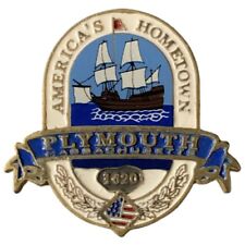 Plymouth Massachusetts America's Hometown Mayflower Travel Souvenir Pin picture