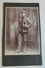 Vintage Cabinet Card Man in Uniform by Newton in Chicago, Illinois picture