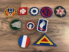 Original WW2 Korea - US Army Mixed Military Patch Lot of 10 (#2) NO GLOW picture