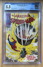 The Amazing Spider-Man #61 Marvel 1968 Stan Lee Romita Off-White Pages CGC 5.5 picture