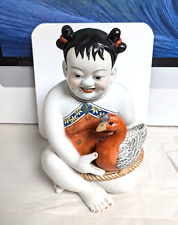 Chinese Girl with Duck Statue qing dynasty jiaqing emperor mark (reproduction?) picture