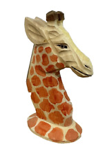 unique hand-carved wooden giraffe glasses holder adorable for desk or nightstand picture