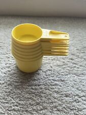 Vintage Tupperware Measuring Cups Harvest Gold Yellow Full Set Of 6 picture