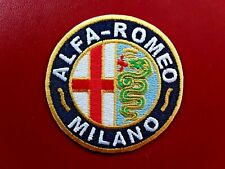 ALFA ROMEO MILANO ITALIAN CAR MOTORSPORT RALLY EMBROIDERED PATCH UK SELLER picture