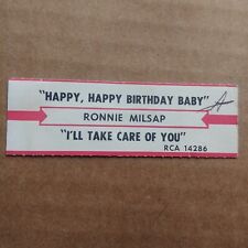 RONNIE MILSAP Happy Birthday Baby JUKEBOX STRIP Record 45 rpm 7