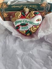 Merck Family's Old World Christmas 2015 First Christmas Heart NIB picture