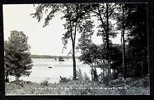 RPPC 1950s Real Photo Postcard Birch Lake Birchwood WI Fishing Boats Islands picture
