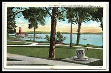Chautauqua NY Lake Front Institution Linen Postcard Posted 1936         pc203 picture