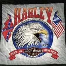 Vintage Harley Davidson Motorcycles Bandana Scarf FLAG Excellent Condition (8) picture