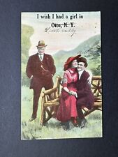 Postcard I wish I had a girl in Otto New York Love Romance 1913 Posted R88 picture