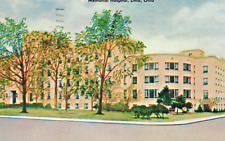 Lima OH Ohio, Memorial Hospital, 1961 Vtg Postcard READ picture