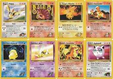 Pokemon Gym Challenge common cards Pikachu Charmander Vulpix Pidgey etc CHOOSE picture