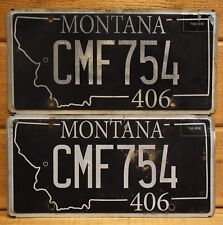 Montana State Issue License Plate Sets -You Choose- 406 Glacier Big Sky Grizzly picture