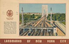 NEW YORK CITY - George Washington Bridge Approach Postcard - 1941 picture