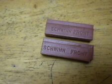 NOS Set of 2 Mint Schwinn Bicycle Caliper H.D. Orange Front Brake Block Pads  picture