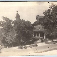 c1910s Mystery City RPPC Dome Steeple Real Photo Crane Installs Antiquitech A156 picture