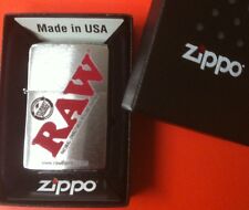 New RAW cigarette rolling papers brand ZIPPO BRUSHED CHROME BOXED LIGHTER picture