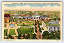 Capitol Plaza Washington D.C. Vintage Linen Postcard AF502 picture