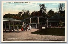Entrance to Waldameer Park Erie Pennsylvania c1920s WB UNP Postcard picture