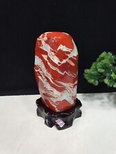 11.66LB TOP Natural red jasper quartz carved crystal Mineral specimen+stand picture
