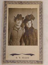 Victorian Antique Cabinet Card Photo Sisters Women Family Siblings 2x3 by Gilson picture