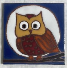Vintage Murray Quarries Ceramic Decorative Art Tile Owl  picture