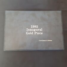 1985 Solid 14 Karat Gold Ronald Reagan Inaugural Gold Piece Connoisseurs Edition picture