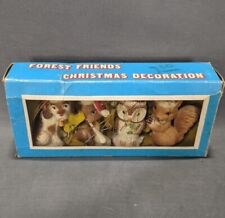 Forest Friends Christmas Decorations Ornaments Made in Hong Kong Pack of 4 EUC picture