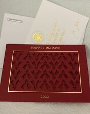 JOE BIDEN 2022 CHRISTMAS HOLIDAY CARD w SIGNATURE + ENV GOLD EAGLE DEMOCRAT Rare picture