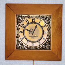 Vintage General Electric Telechron 2S57 Wood Metal Electric Plug In Wall Clock picture