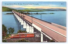 Postcard Susquehanna River Bridge Pennsylvania Turnpike Pennsylvania PA picture