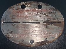 GERMAN WWII DOG TAG MILITARY 2121 HEAVILY CLEANED ORIGINAL TAG BADGE OLD RUSTY picture