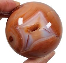 Carnelian Agate Polished Sphere Madagascar 202 grams. picture