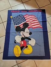 Patriotic Mickey Mouse Tapestry Proud To Be American 35”x44”  Disney Collectable picture