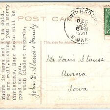 1920 Twin Brooks, S. Dak. Town Post Office Cancel Postcard Postal SD Vtg A68 picture