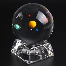 Crystal Solar System Ball 3D Glass Galaxy Miniature Universe Astronomy Planets picture