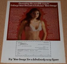 1981 Print Ad Sexy Breast Enhance Enlarge your image woman bra pinup girl art picture