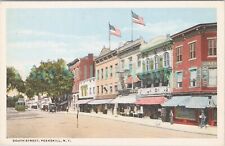 Peekskill NY - STORE FRONTS ON SOUTH STREET - Postcard Trolley picture