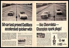 1966 Champion Spark Plugs Sebring FL Race Track Timing Station 2-Page Print Ad picture
