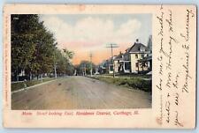 1906 Main Street Looking East Residence District Carthage Illinois IL Postcard picture