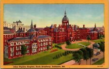 Vtg 1930's John Hopkins Hospital North Broadway Baltimore Maryland MD Postcard picture