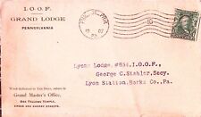 IOOF International Order of Oddfellows Envelope 1907 Pennsylvania picture