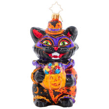 Christopher Radko DAPPER BLACK CAT Halloween Ornament 1021605 New in Box picture